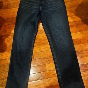 Hollister Women's Dark Blue Straight Leg Jeans